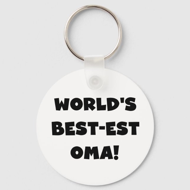 Porte-clés Les meilleurs cadeaux Oma Noir ou Blanc du monde (Recto)
