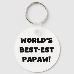 Porte-clés Les meilleurs cadeaux Papaw du monde de Black Text