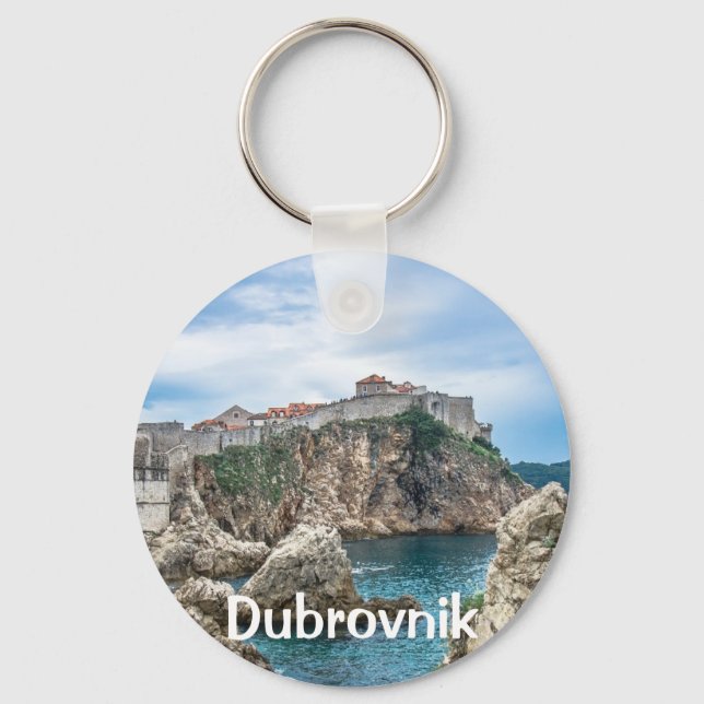 Porte-clés Les murs de Dubrovnik vue mer (Recto)