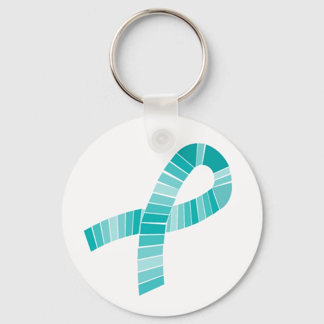 Porte-clés Les nuances Turquoises du ruban Aliments Sensibili (Recto)