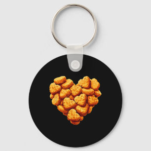 Porte-clés Les nuggets de poulet sont mon cœur de la Saint-Va