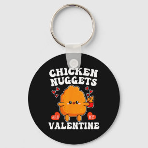 Porte-clés Les nuggets de poulet sont mon Valentin Nourriture