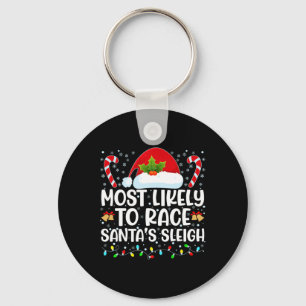 Porte-clés Les Plus Probables De Course Père Noël Sleigh Fami
