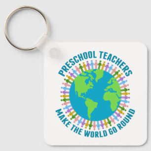 Porte-clés Les professeurs d'école maternelle font du monde u