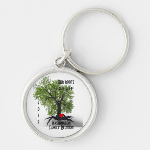 Porte-clés Les racines de l'arbre s'enfoncent profondément da