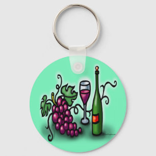 Porte-clés Les raisins au vin