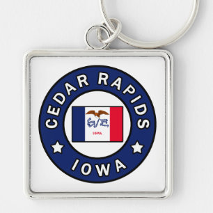 Porte-clés Les rapides de cèdre Iowa