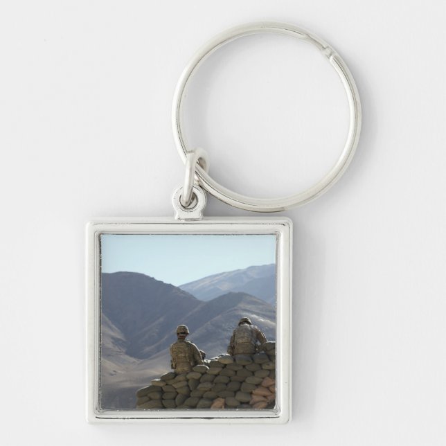 Porte-clés les soldats gèrent du matériel de communication (Devant)