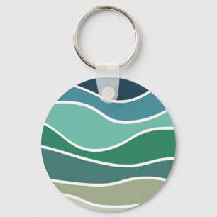 Porte-clés Les vagues colorées de l'océan