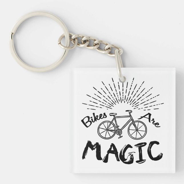 Porte-clés Les vélos sont magiques (Devant)