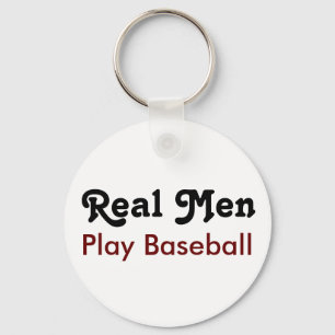 Porte-clés Les vrais hommes jouent au baseball
