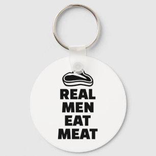 Porte-clés Les vrais hommes mangent de la viande