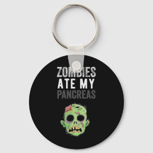Porte-clés Les zombies ont mangé mon pancréas amusante fille