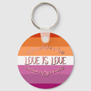 Porte-clés Lesbian Pride Month L'amour est l'amour