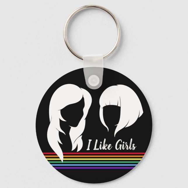 Porte-clés Lesbienne J'Aime Les Filles Gay Femmes Pride (Recto)