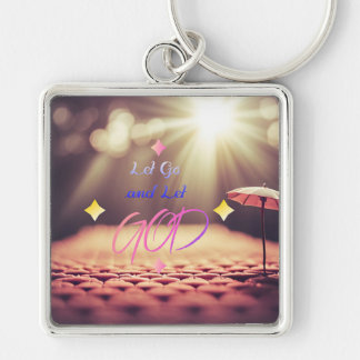 Porte-clés Let Go and Let God Inspiration Citer Christian Art