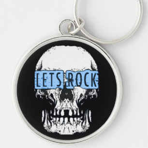 Porte-clés Let's Rock Skull Round Key Chain