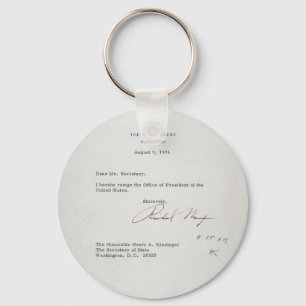 Porte-clés Lettre de démission du Président Richard M. Nixo