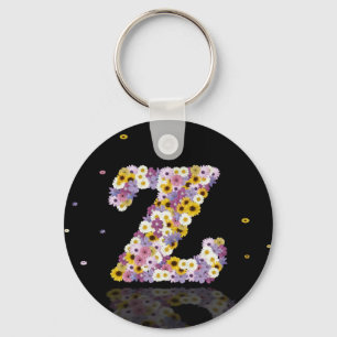 Porte-clés Lettre de fleurs Z