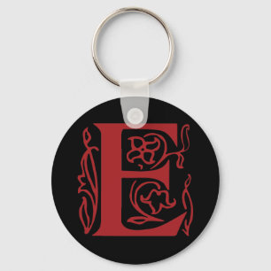 Porte-clés Lettre fantaisie E