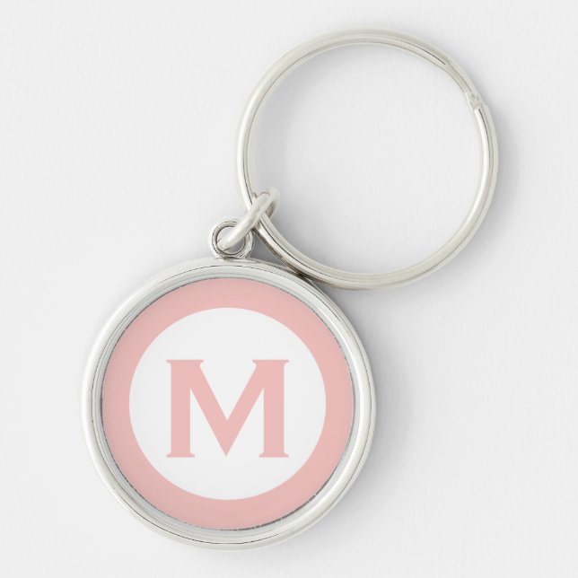 Porte-clés LETTRE INITIALE MINIMALE Pink Classic (Devant)
