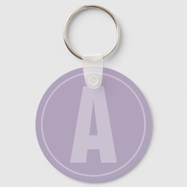 Porte-clés Lettre lavande Monogramme violet Porte - clé initi (Recto)