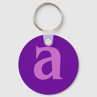 Porte-clés Lettre violette ou texte sur T-shirts et produits