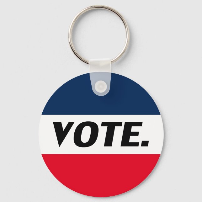Porte-clés Lettres noires "Vote", bleu rouge blanc (Recto)