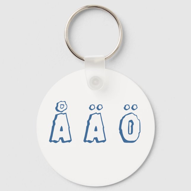 Porte-clés Lettres suédoises (å ä ö) (Recto)