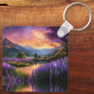 Porte-clés Levée solaire de Purple Mountain Valley