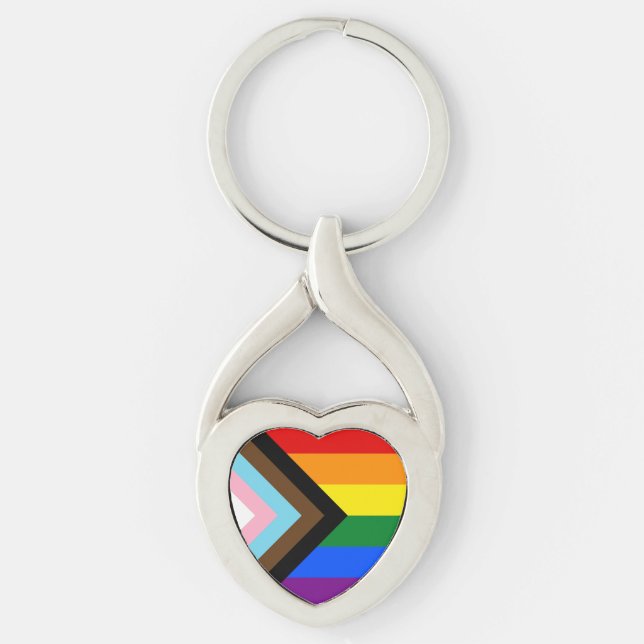 Porte-clés LGBTQ & Pride - Porte - clé d'indicateur de progre (Devant)