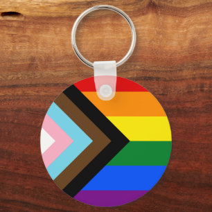 Porte-clés LGBTQ & Pride - Progress Rainbow Flag Keychain