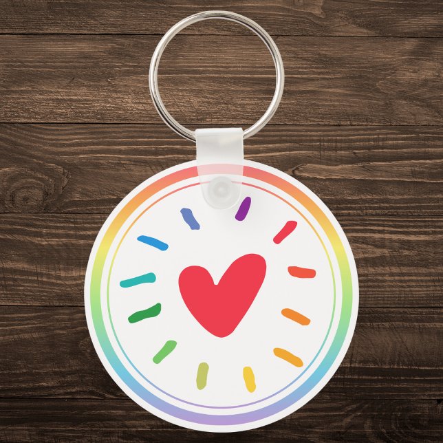 Porte-clés LGBTQ+ Rainbow Heart (Créateur téléchargé)