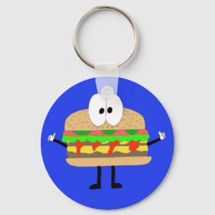 Porte-clés L'homme d'hamburger faisant le Fonzie.