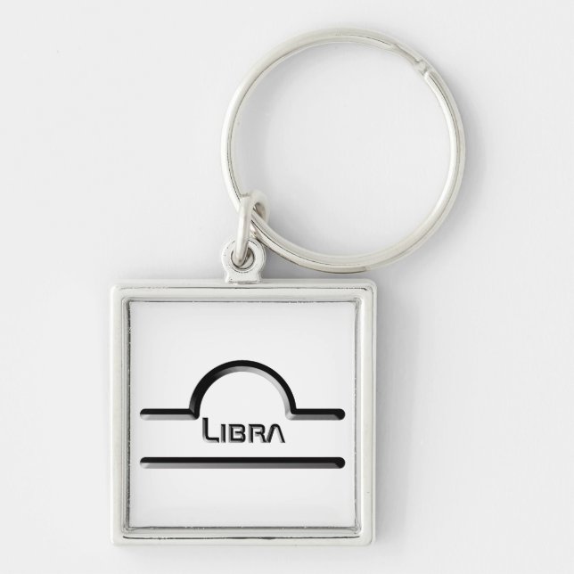 Porte-clés Libra, Conception abstraite du signe zodiaque (Devant)