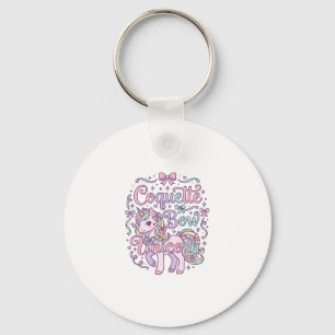 Porte-clés Licorne Coquette Bow Licorne Mignon Graphique T Pa