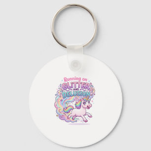 Porte-clés Licorne courant sur Brillant et Illusion Charmant