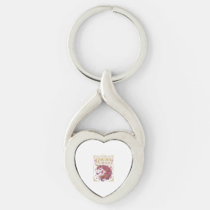 Porte-clés Licorne en fleurs design élégant Zazzle_1