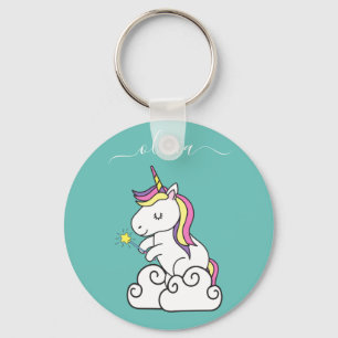 Porte-clés licorne mignon avec nom de fille person