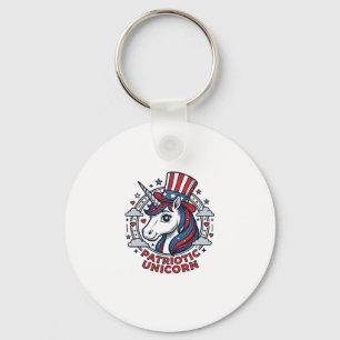 Porte-clés Licorne Patriotique Gravure Vintage Graphique_1