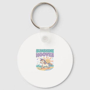 Porte-clés Licorne Sabots de Soleil Tee Graphique Tendance De
