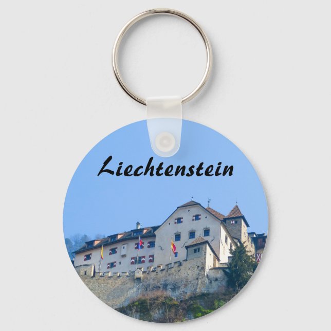 Porte-clés Liechtenstein Vaduz Château Souvenir (Recto)