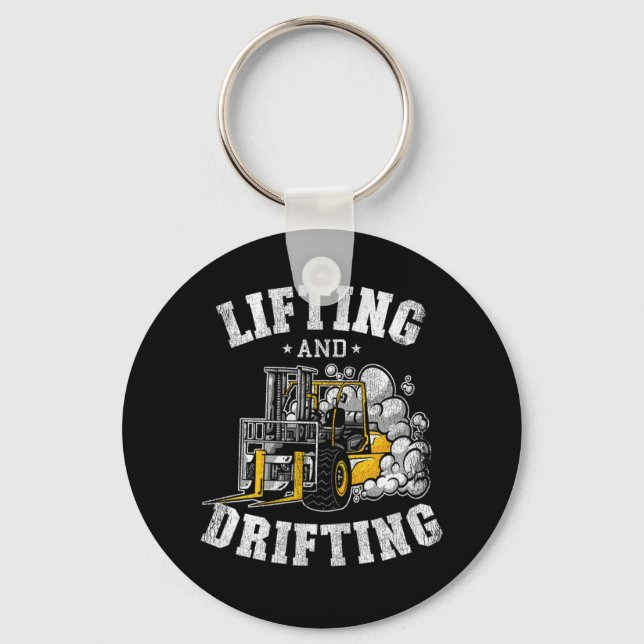 Porte-clés Lifting Et Drifting Funny Forklifter Opérateur Cad (Recto)