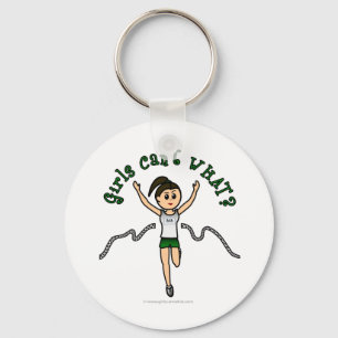 Porte-clés Light Girl Runner in Green Uniform