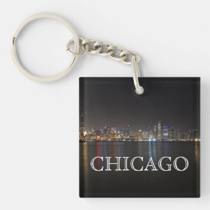 Porte-clés Ligne aérienne de Chicago sur le lac Michigan