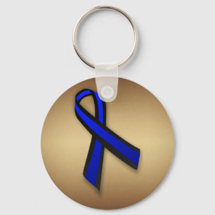 Porte-clés Ligne bleue mince