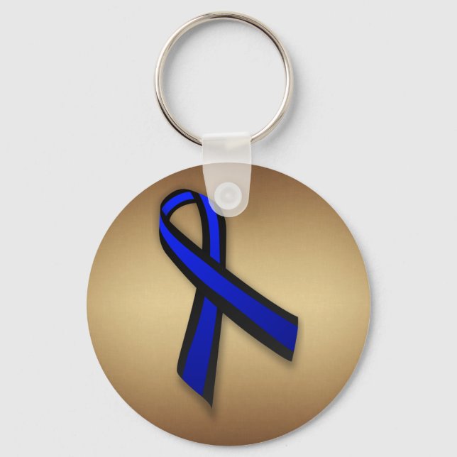 Porte-clés Ligne bleue mince (Recto)