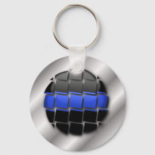 Porte-clés Ligne bleue mince
