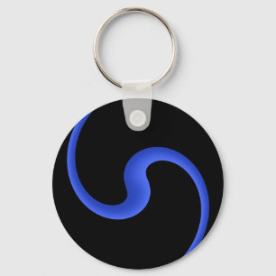 Porte-clés Ligne bleue mince