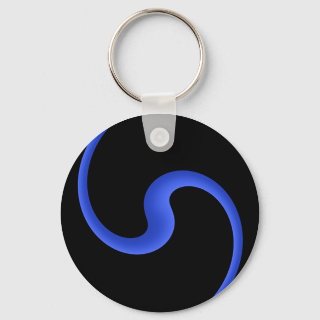 Porte-clés Ligne bleue mince (Recto)